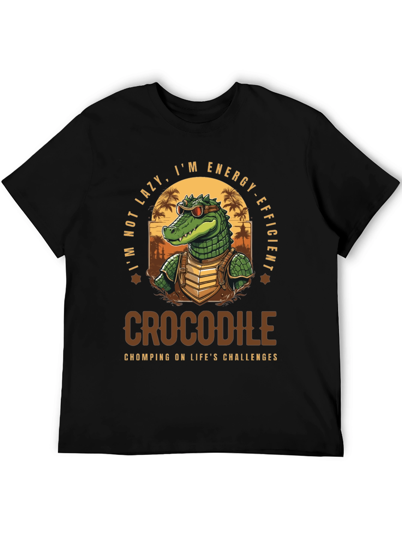 Crocodile Chomp T-Shirt - Lazy? Nope Energy-Efficient!