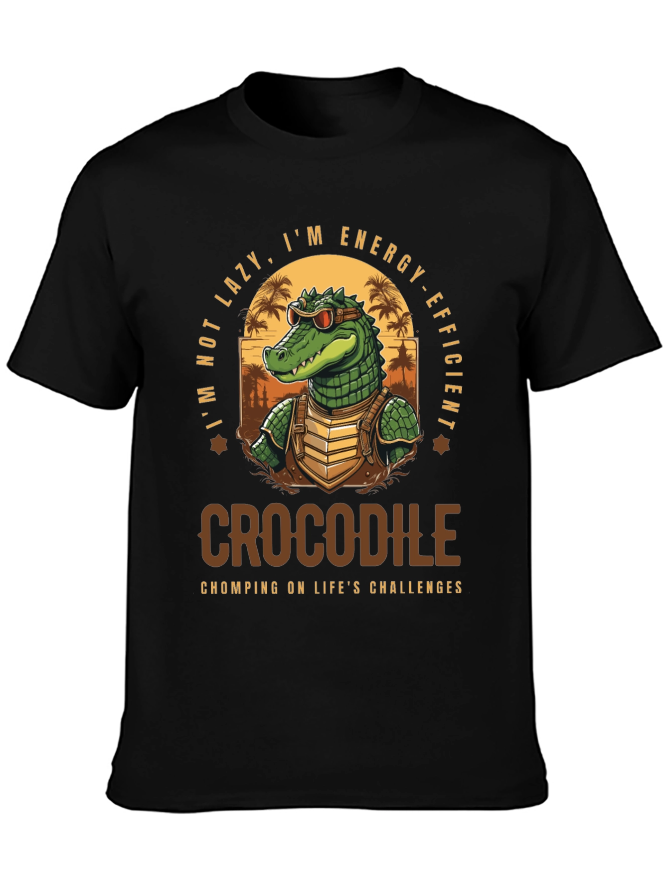 Crocodile Chomp T-Shirt - Lazy? Nope Energy-Efficient!