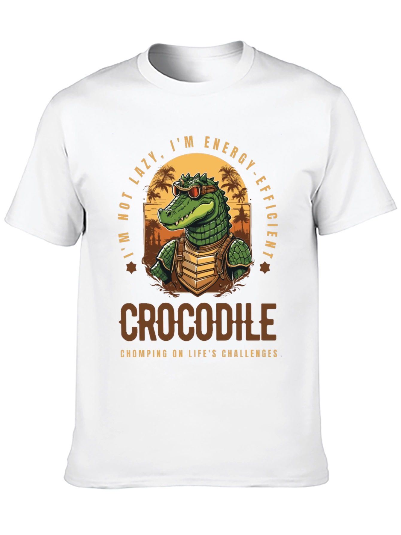Crocodile Chomp T-Shirt - Lazy? Nope Energy-Efficient!