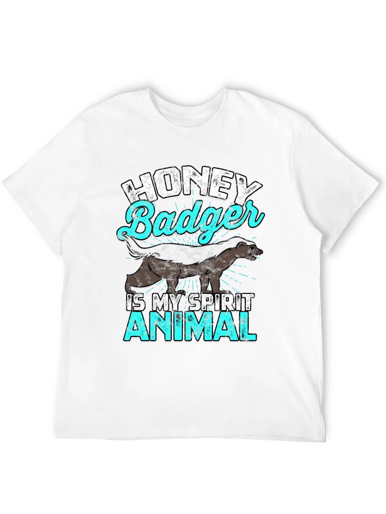 Honey Badger Spirit Animal T-Shirt - Black Cotton Tee
