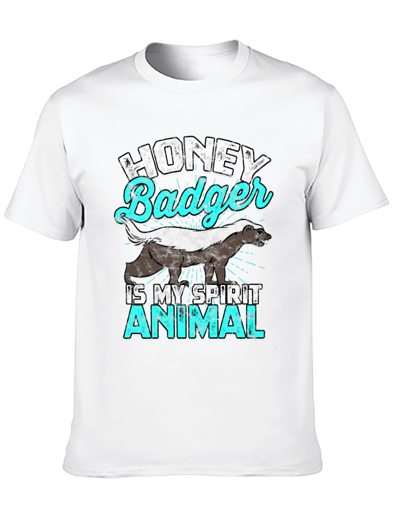 Honey Badger Spirit Animal T-Shirt - Black Cotton Tee