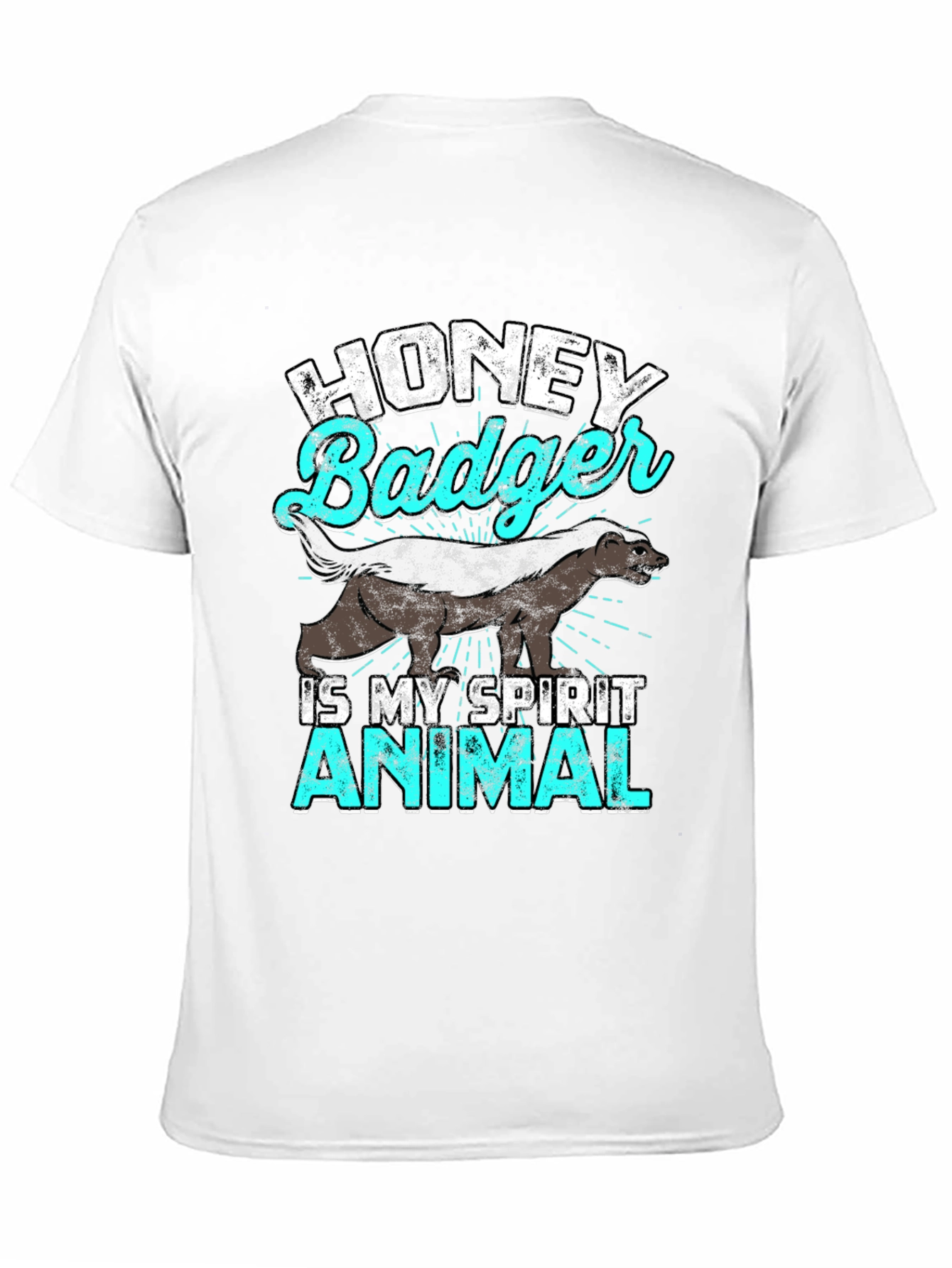 Honey Badger Spirit Animal T-Shirt - Black Cotton Tee