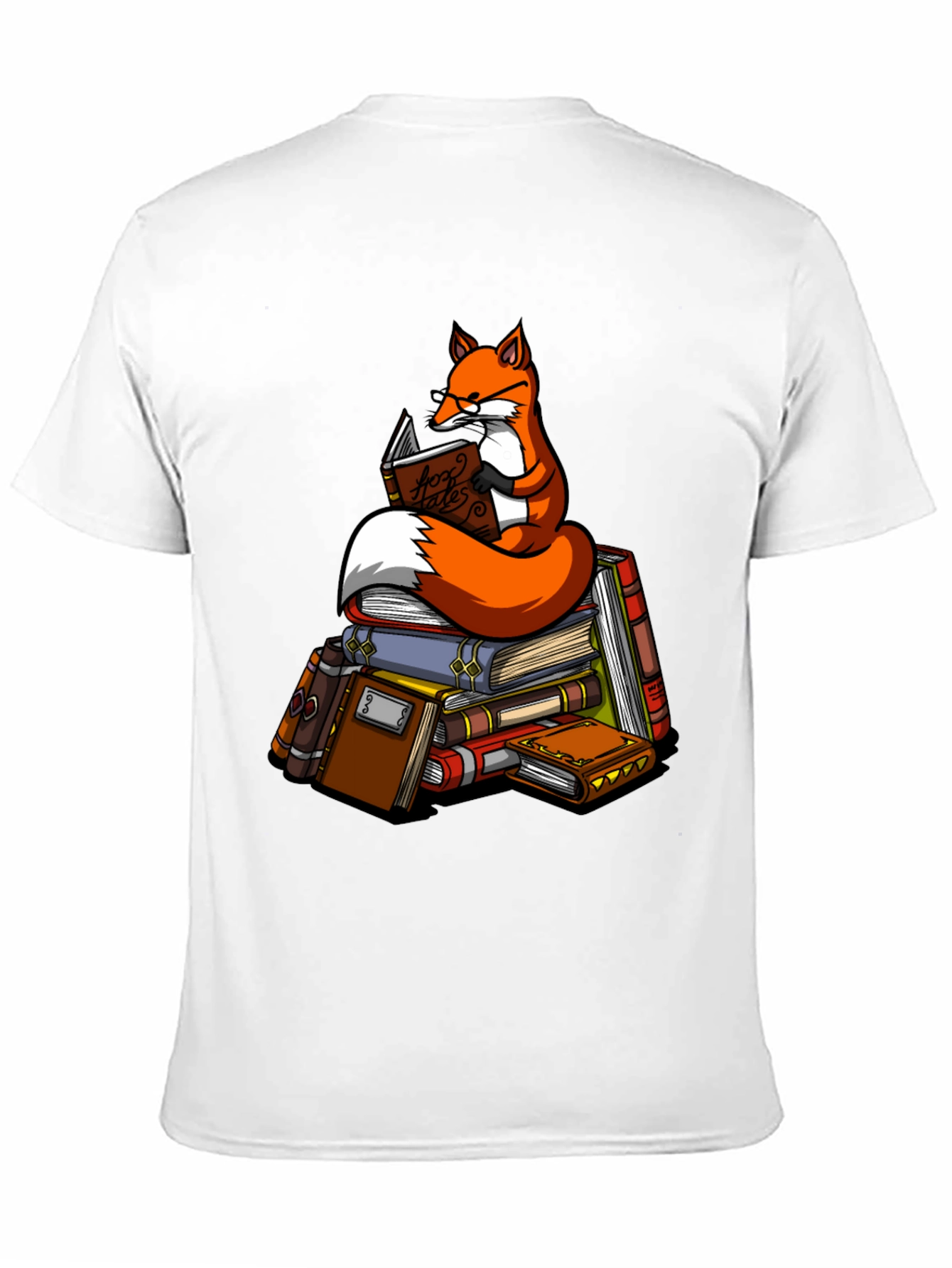 Fox Reading Books T-Shirt - Clever Design