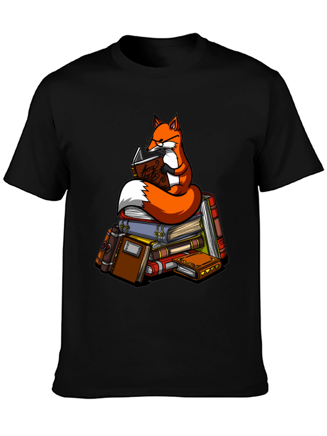 Fox Reading Books T-Shirt - Clever Design