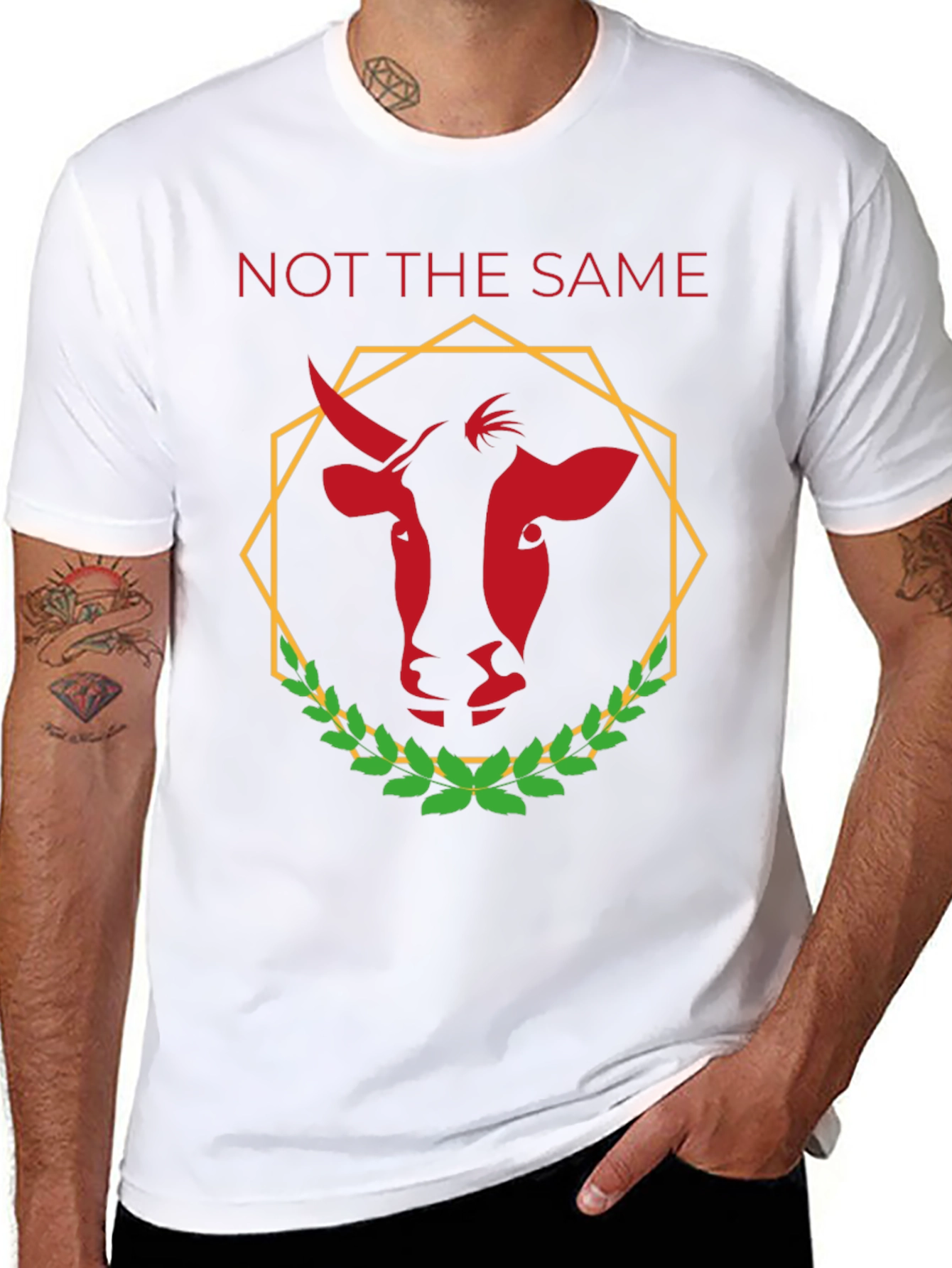 Not The Same Bull Graphic Tee - Black