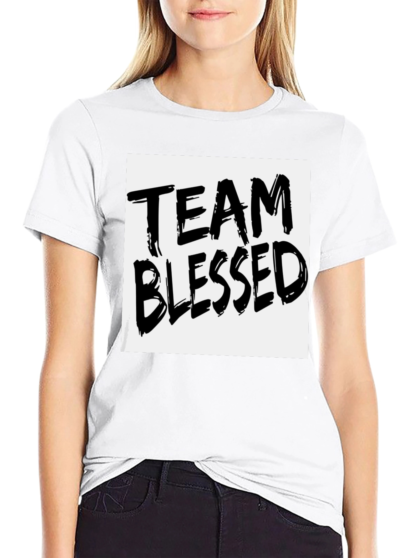 Team Blessed Graphic T-Shirt - Black