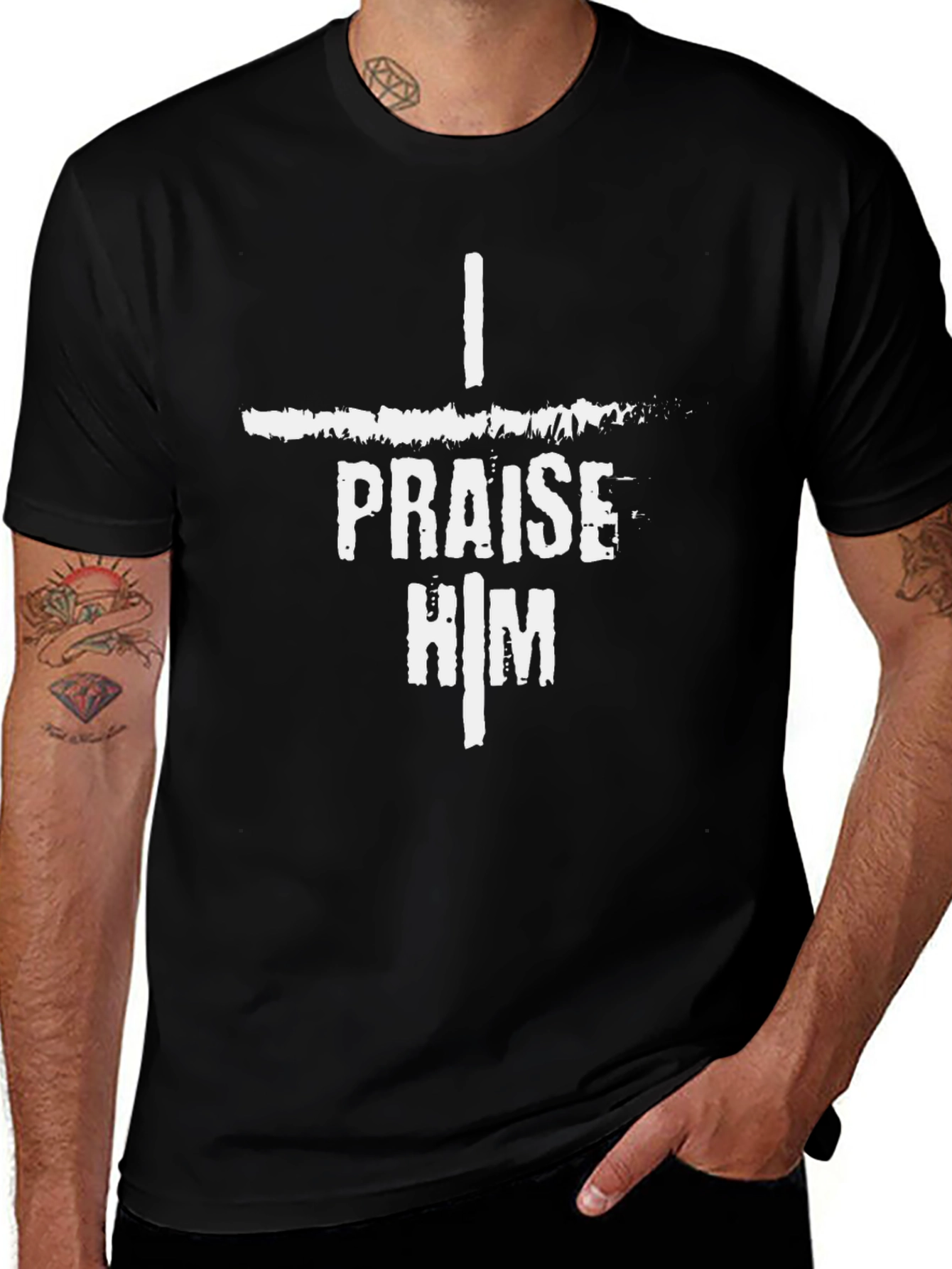 I Praise Him Black T-Shirt