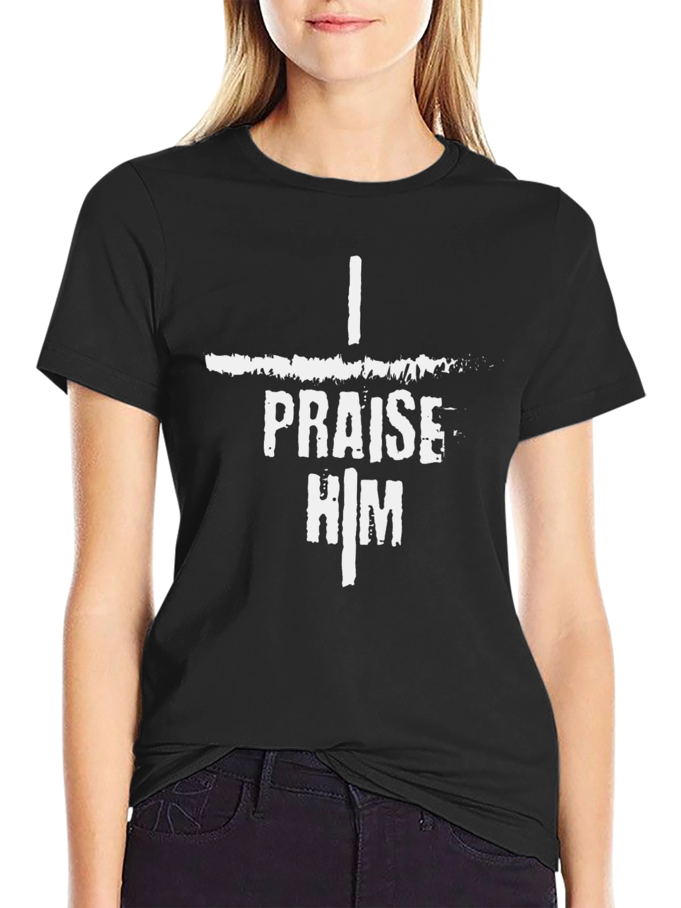 I Praise Him Black T-Shirt