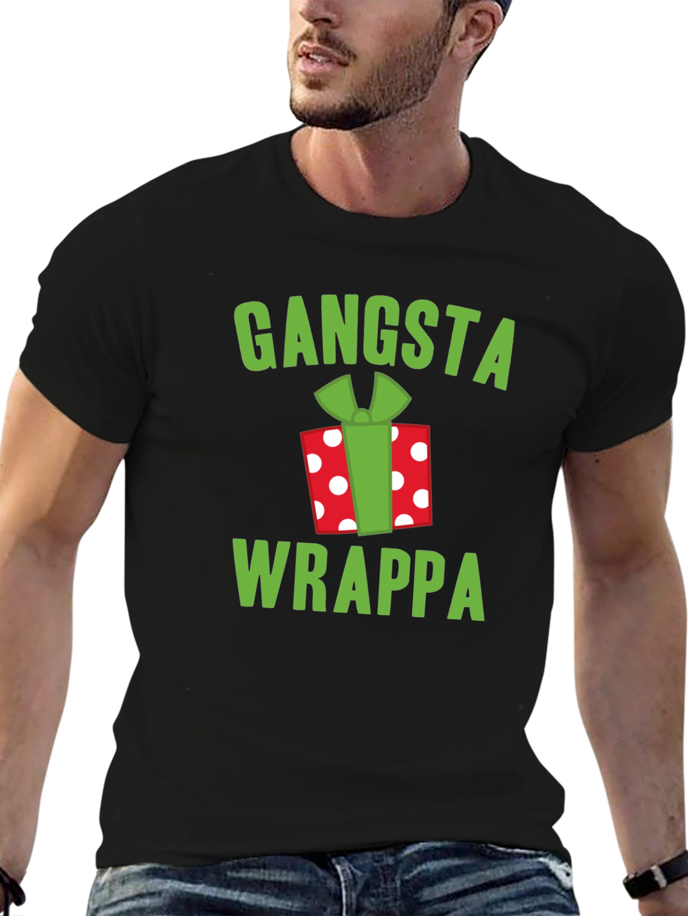 Gangsta Wrappa Christmas Graphic T-Shirt
