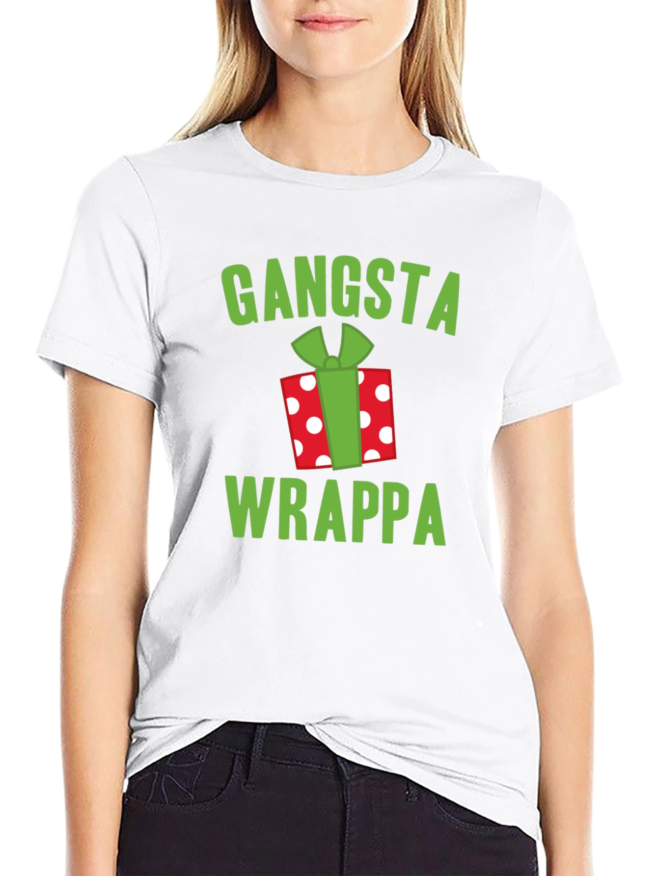 Gangsta Wrappa Christmas Graphic T-Shirt