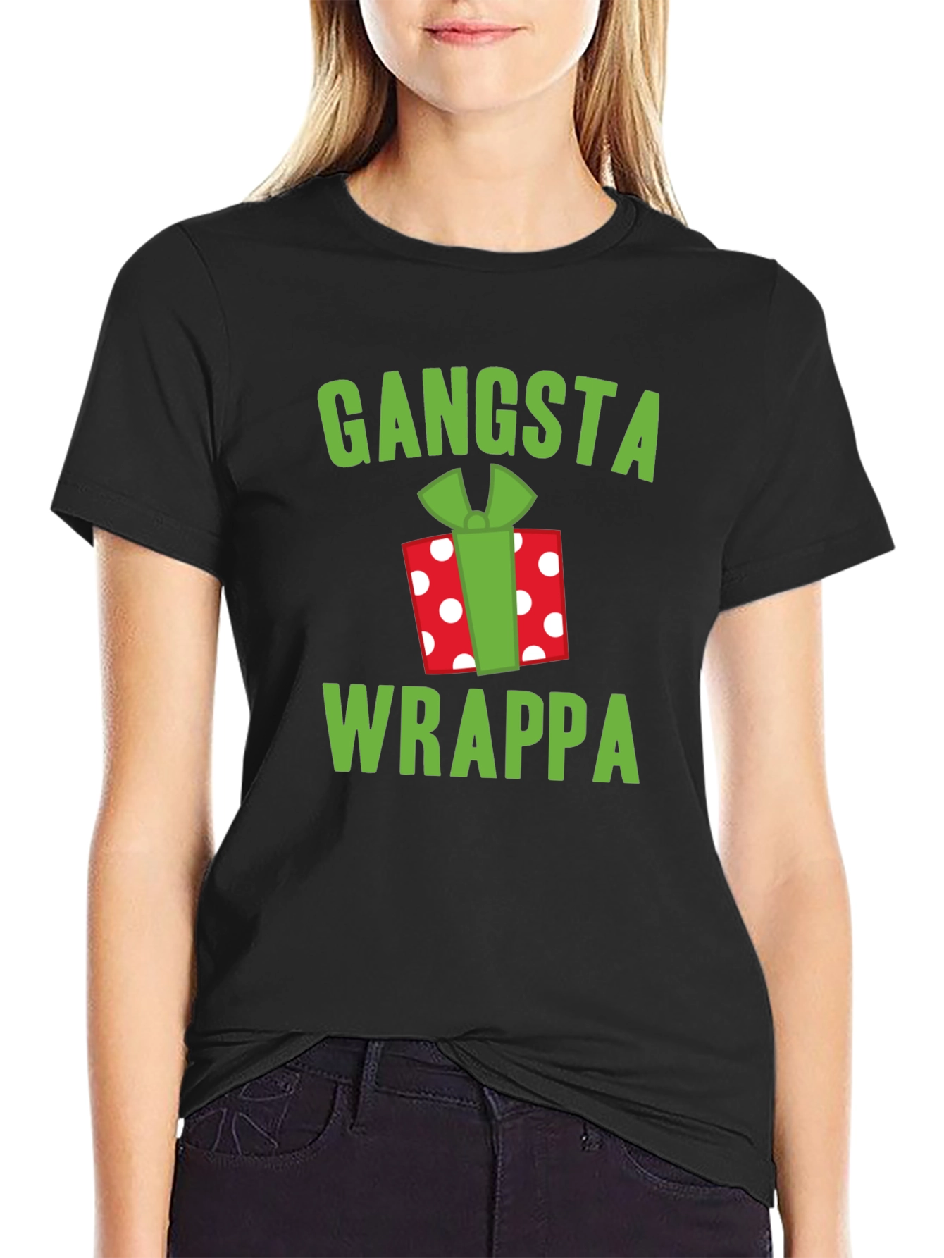 Gangsta Wrappa Christmas Graphic T-Shirt
