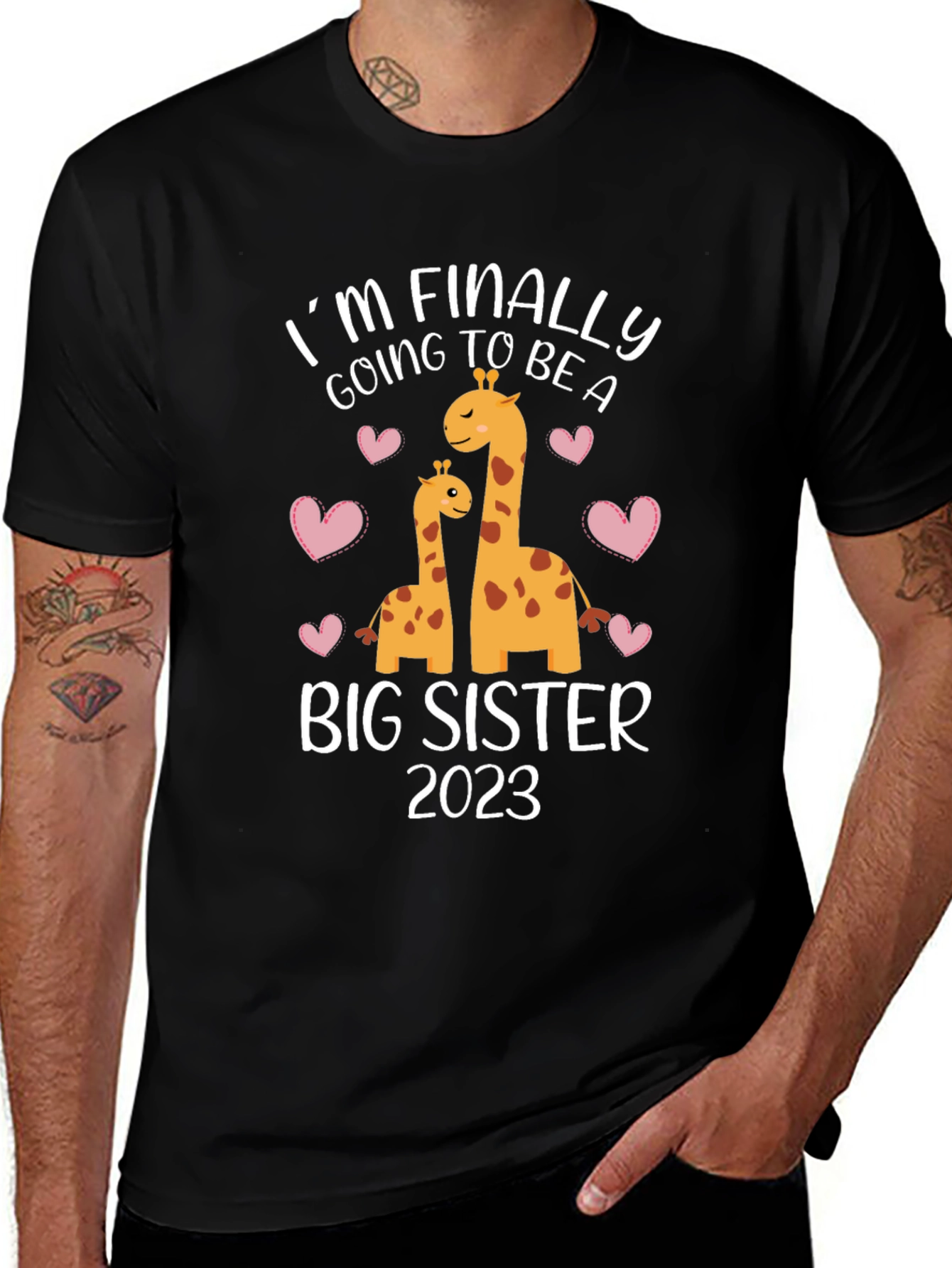 Big Sister 2023 Giraffe T-Shirt