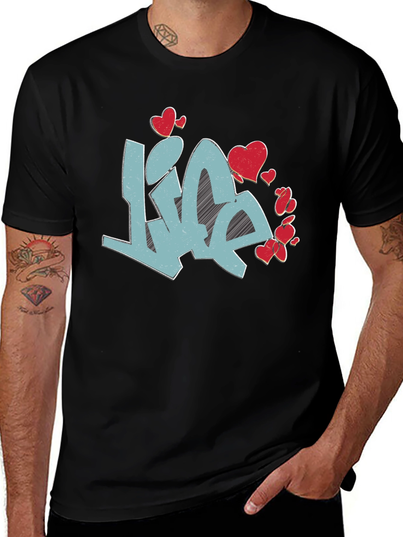 Love Life Graphic Tee - Black