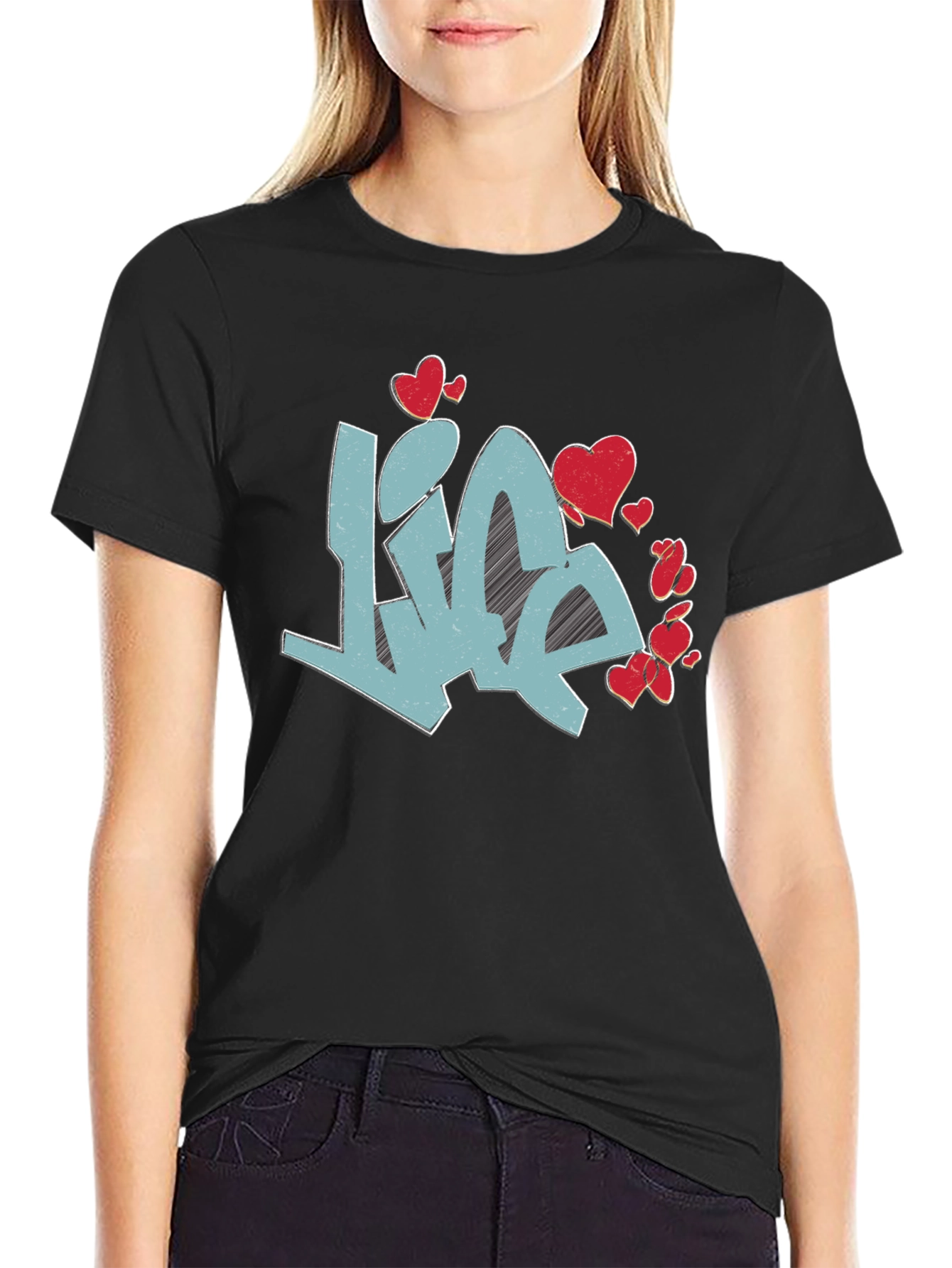 Love Life Graphic Tee - Black