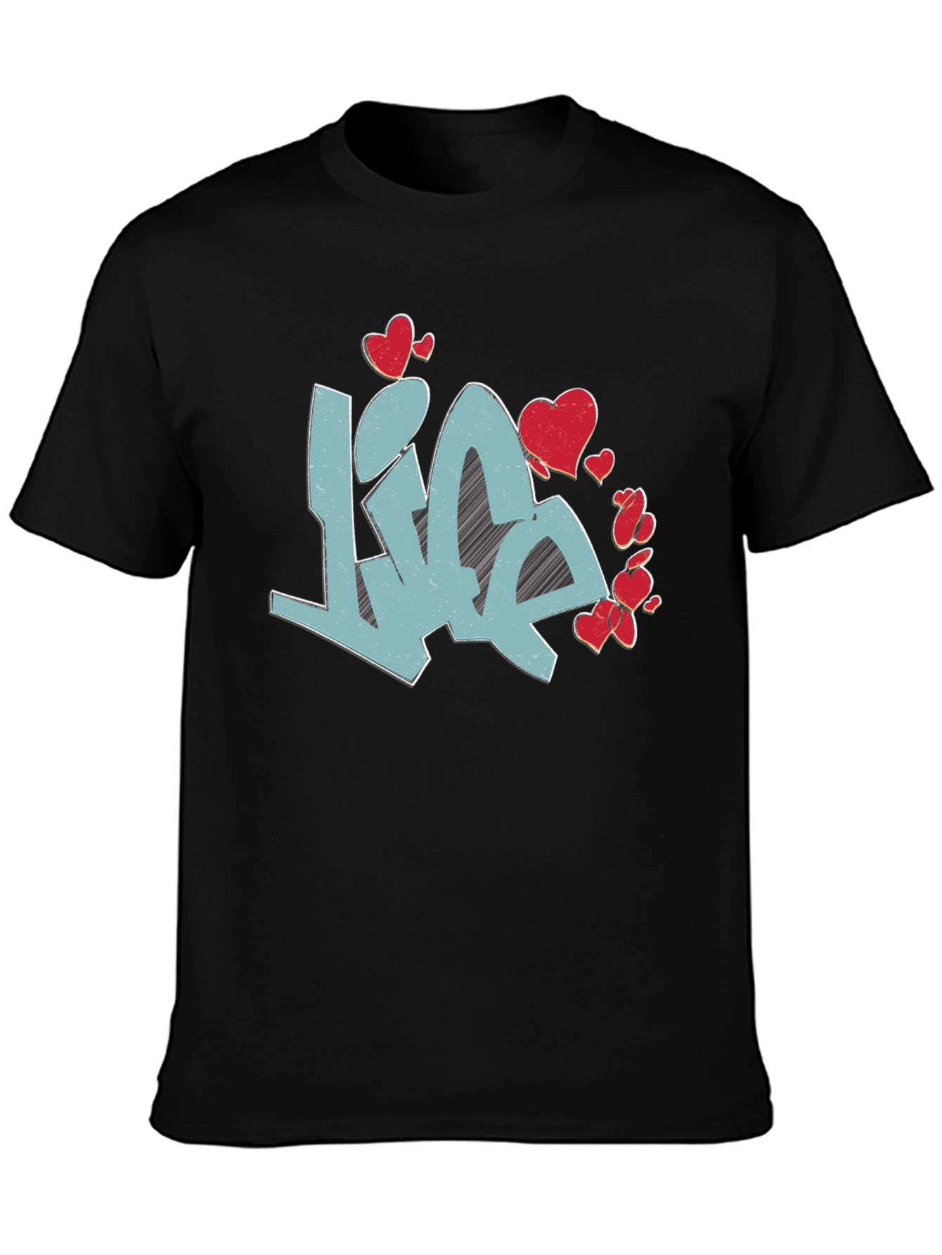 Love Life Graphic Tee - Black