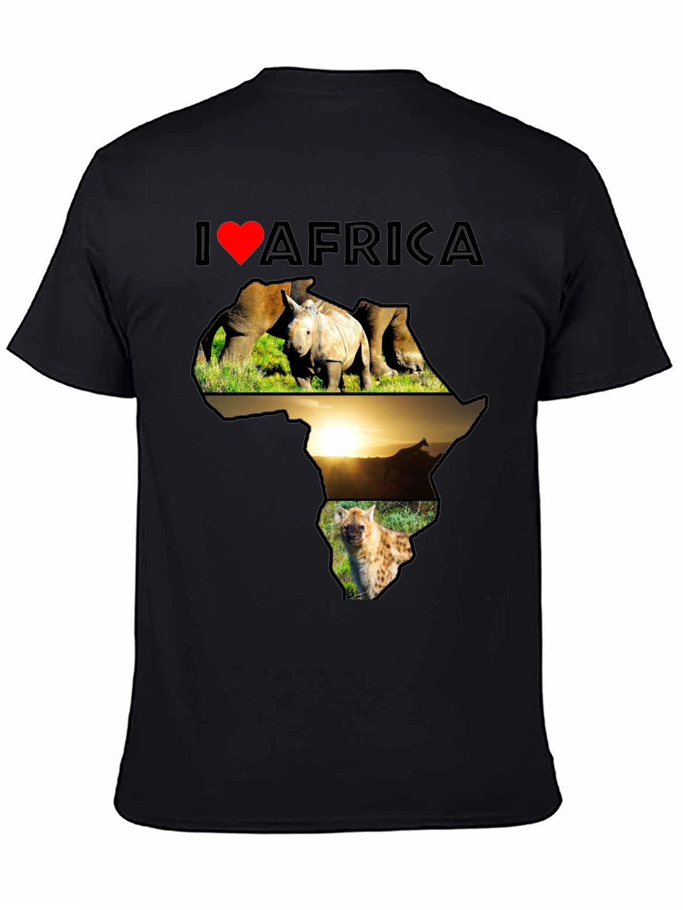 I Love Africa T-Shirt - Wildlife & Continent Design