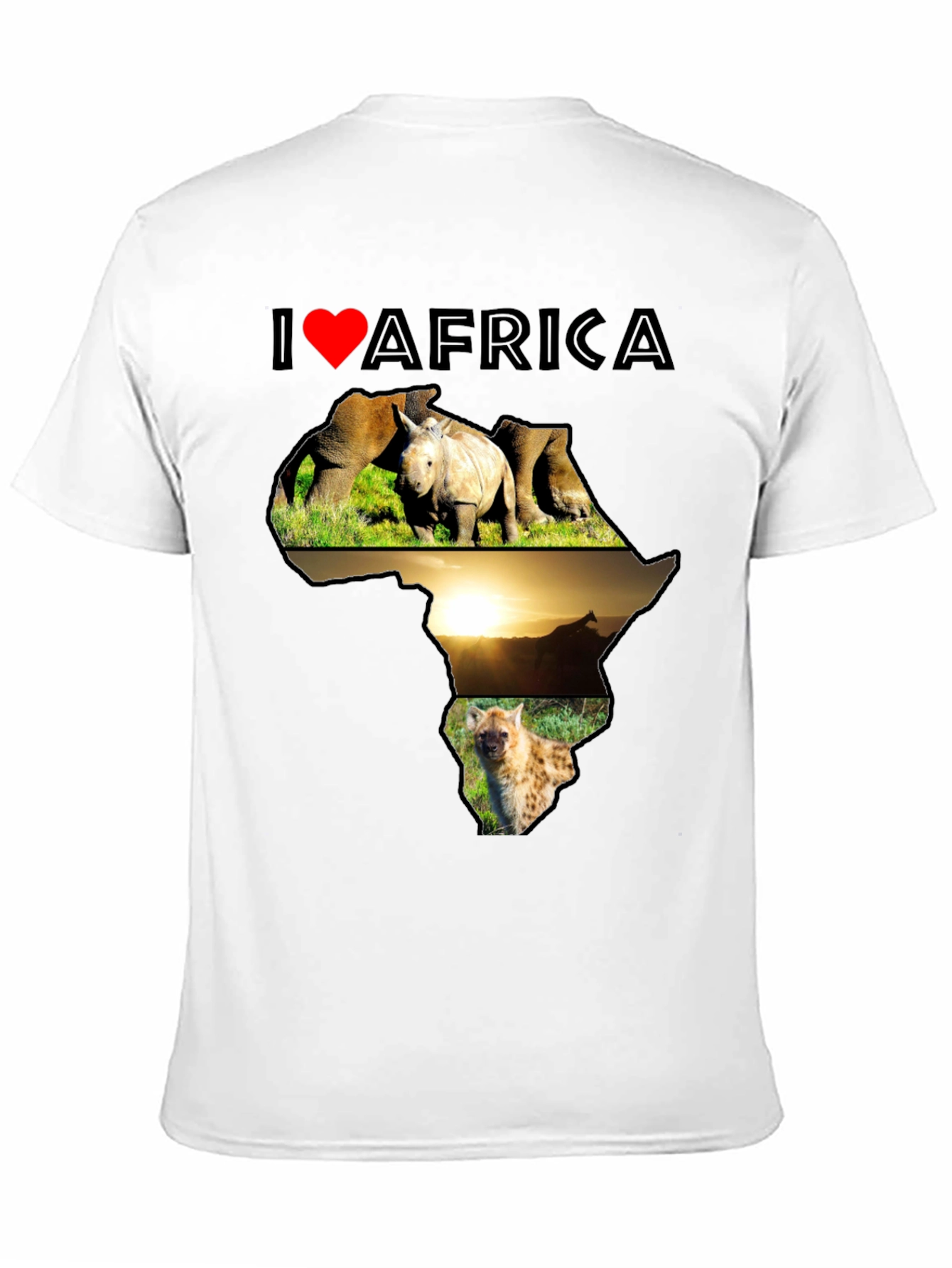 I Love Africa T-Shirt - Wildlife & Continent Design