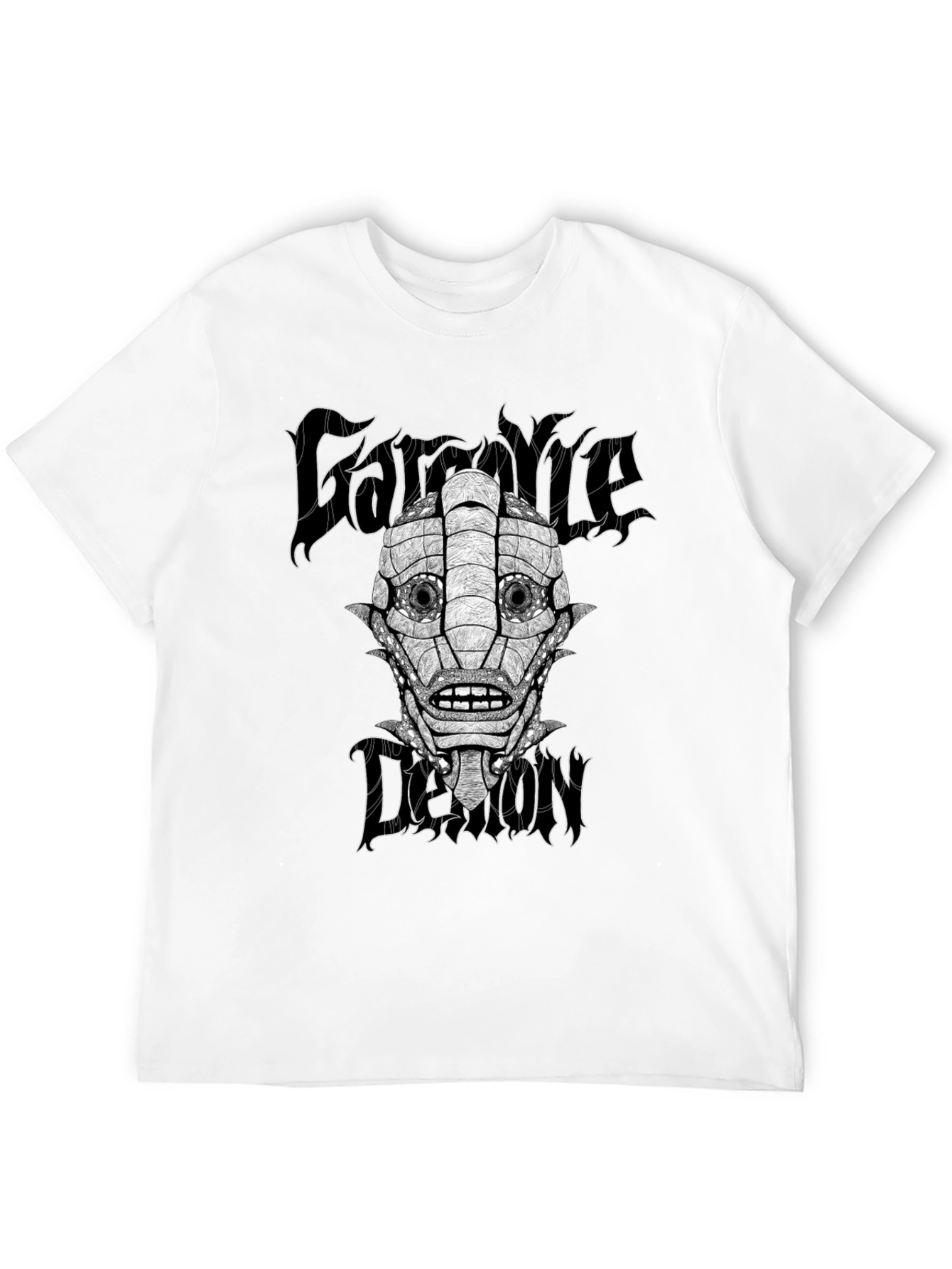 Gargoyle Demon Graphic Black T-Shirt