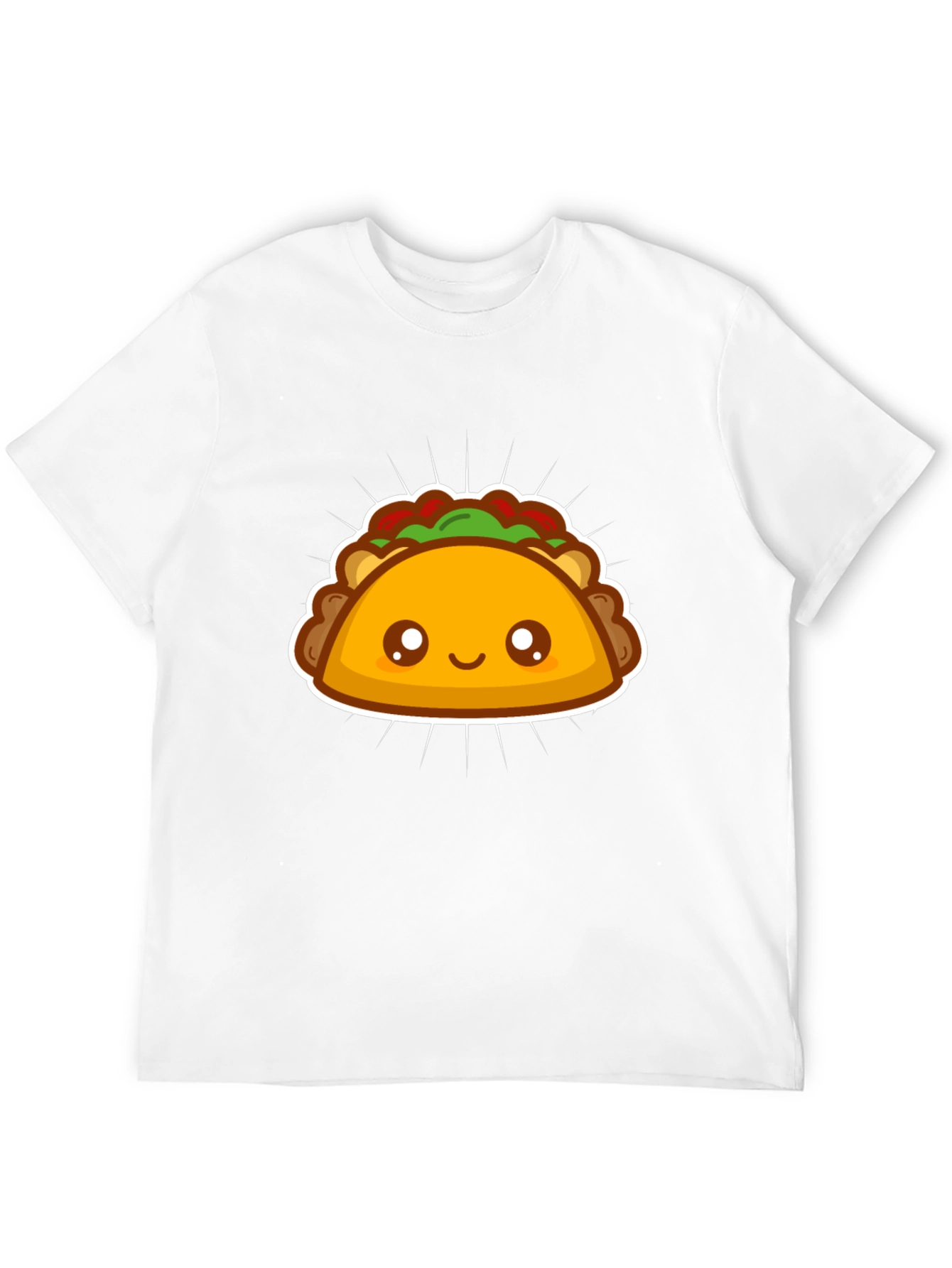 Cute Taco Graphic Tee - Black Cotton T-Shirt