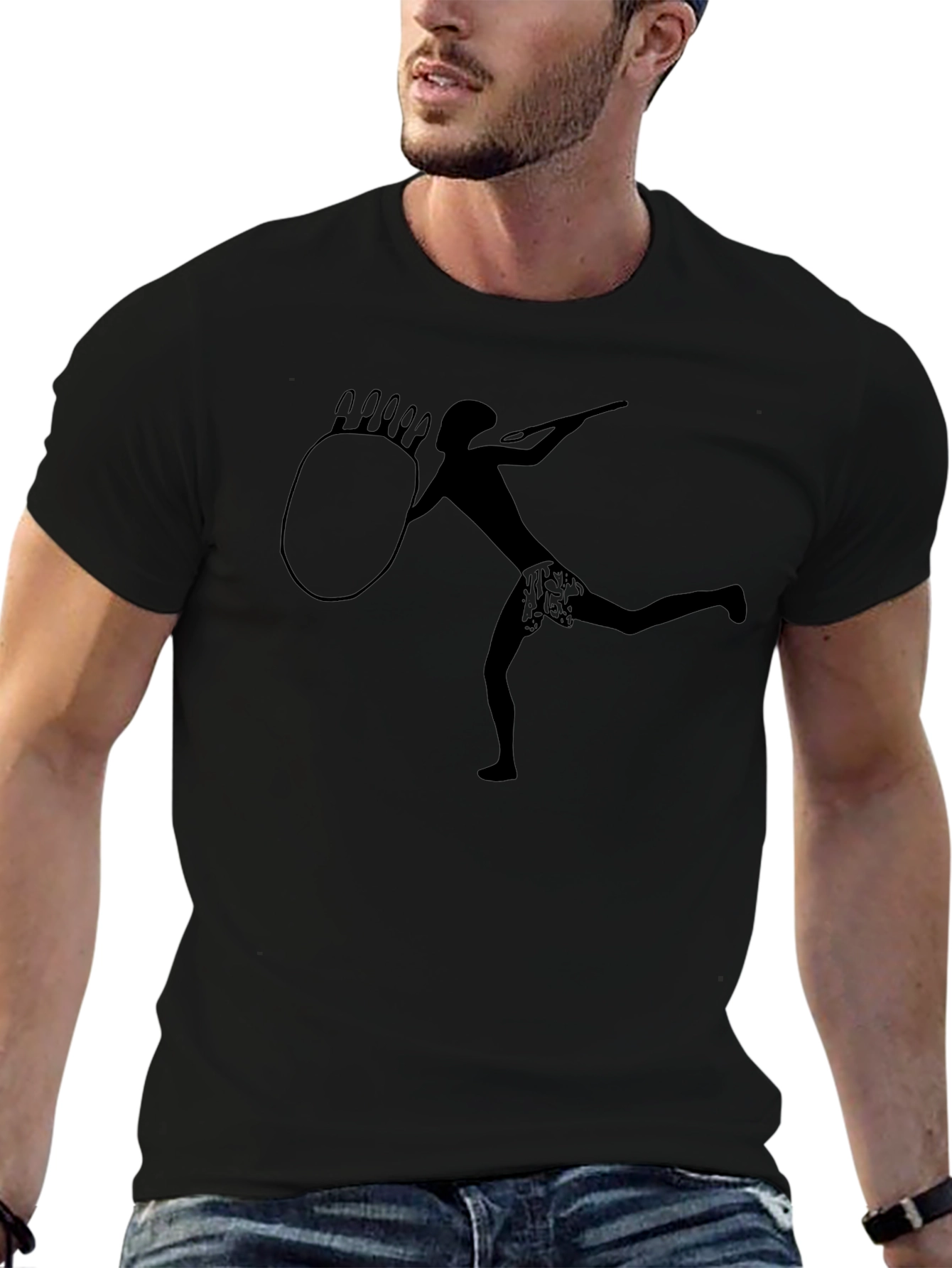 Tribal Art Graphic Black T-Shirt