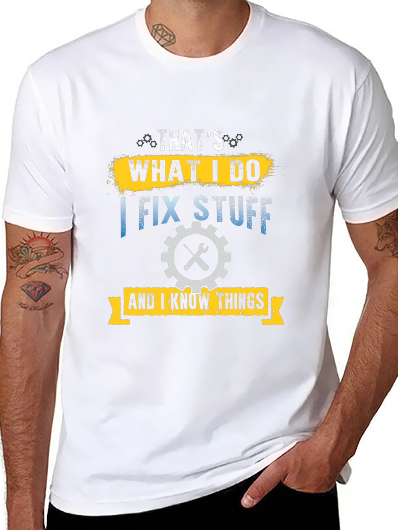 Thats What I Do I Fix Stuff Black T-Shirt
