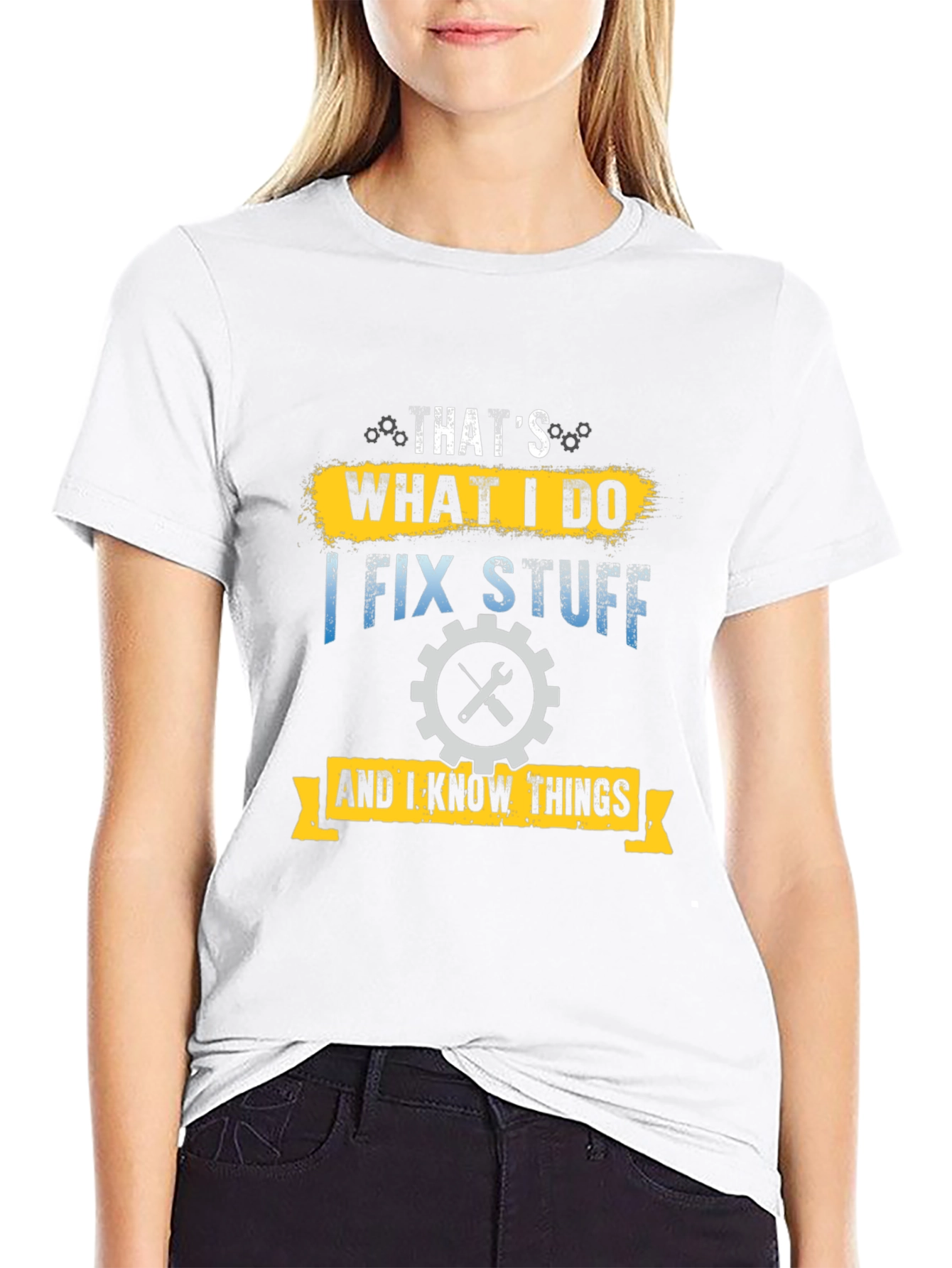 Thats What I Do I Fix Stuff Black T-Shirt