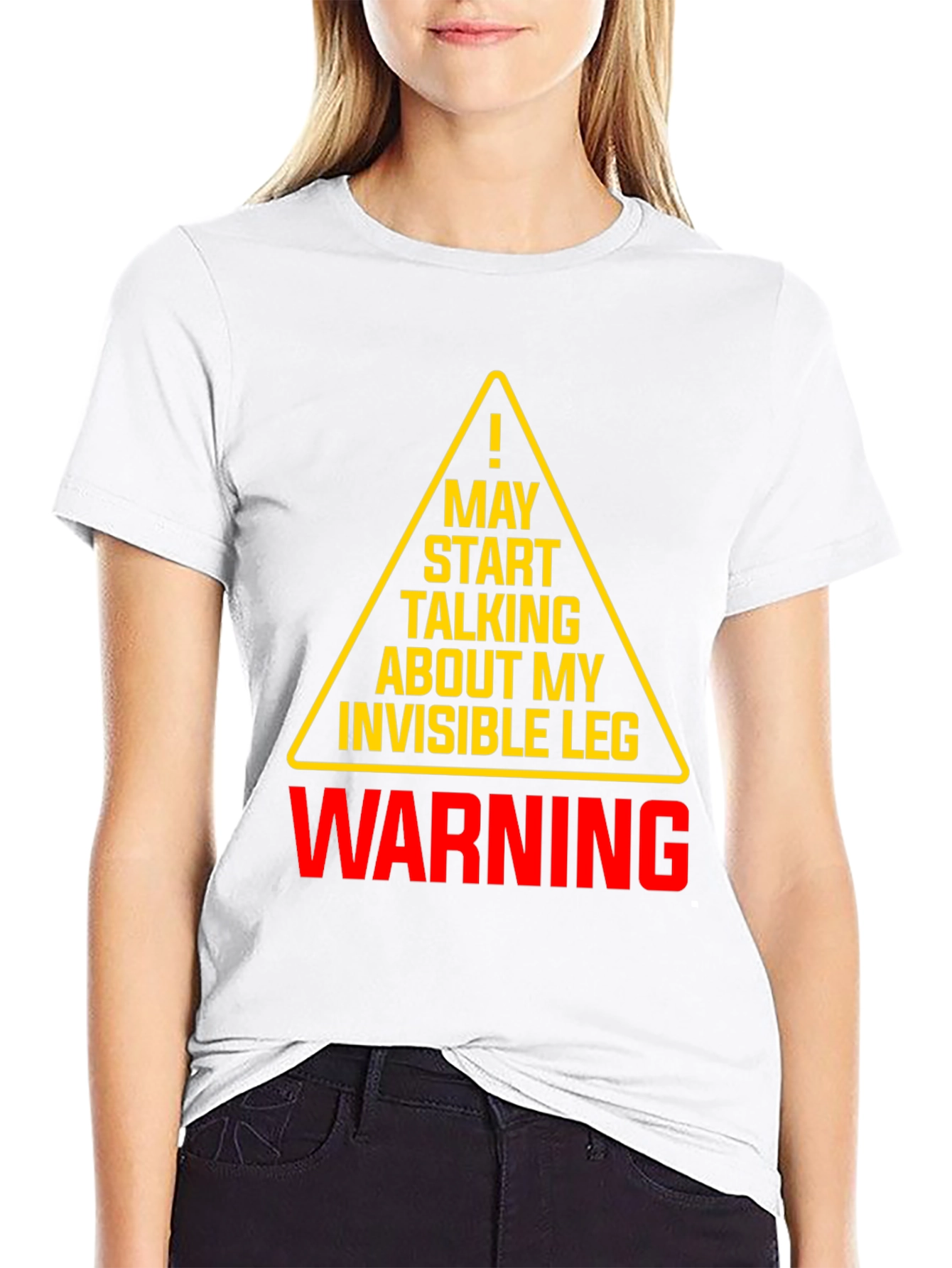 Invisible Leg Warning T-Shirt - Funny Novelty Tee
