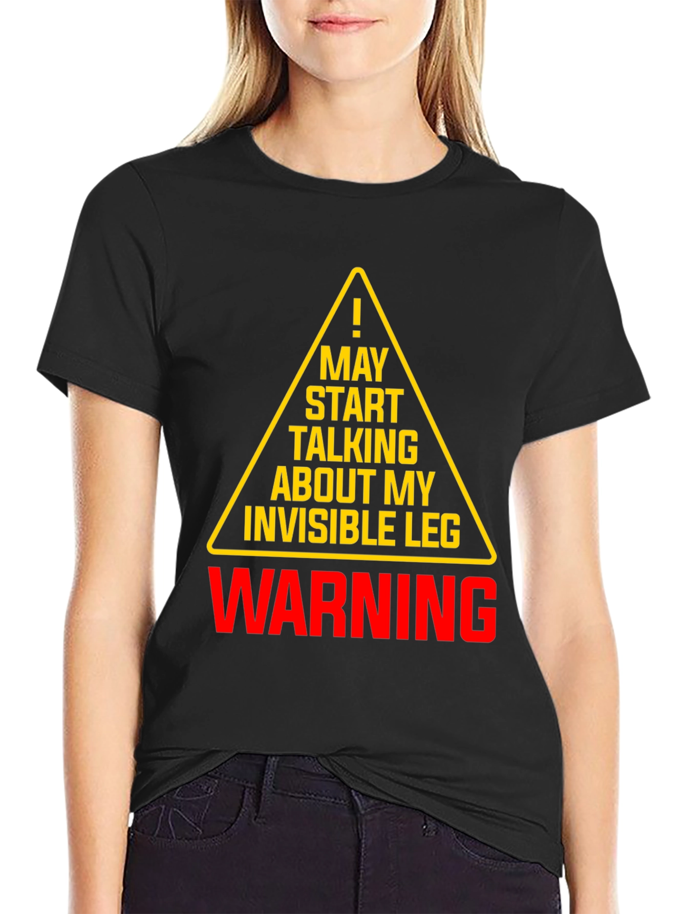 Invisible Leg Warning T-Shirt - Funny Novelty Tee