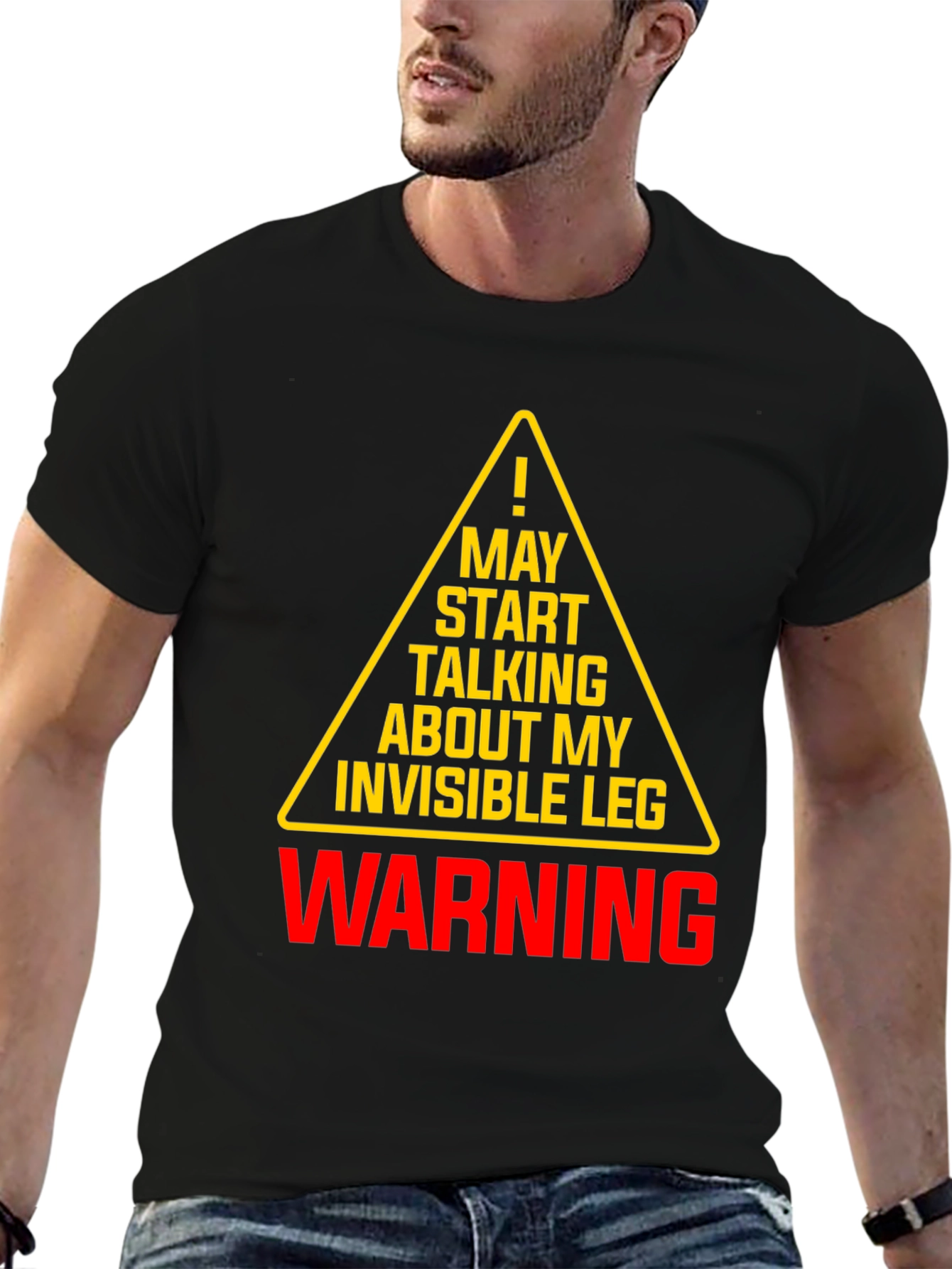 Invisible Leg Warning T-Shirt - Funny Novelty Tee