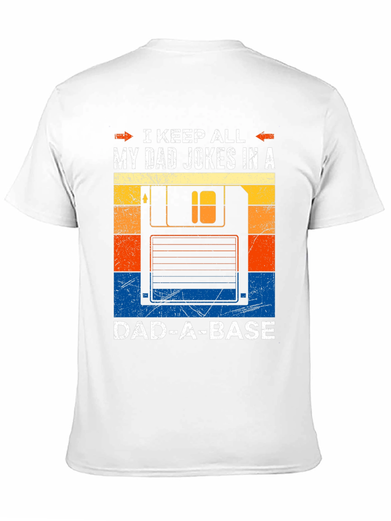 Dad Jokes T-Shirt - Dad-A-Base Floppy Disk Pun Tee