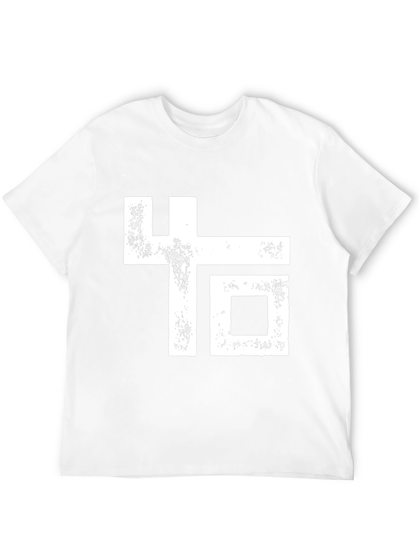 Abstract Graphic Print Black Crew Neck T-Shirt