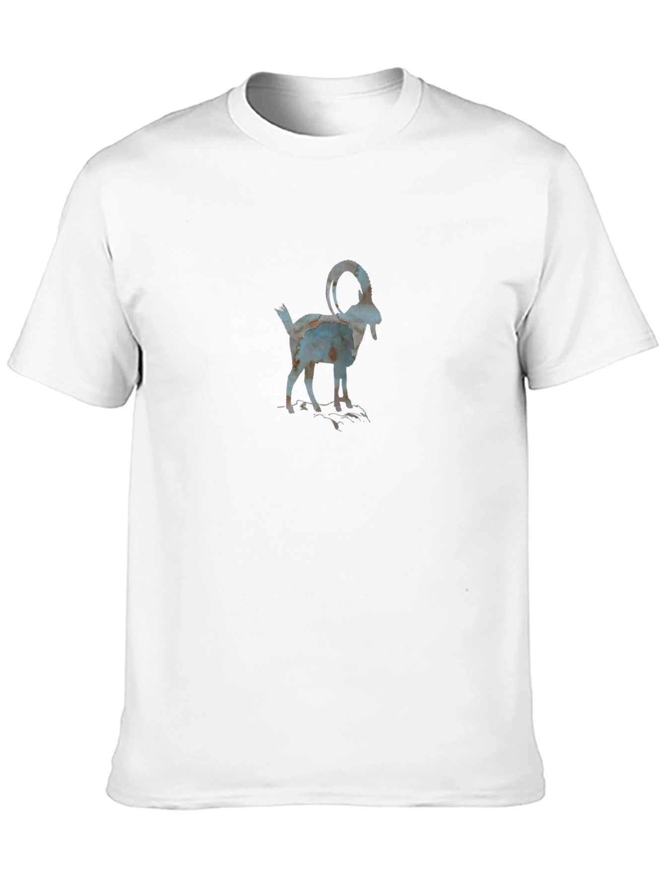 Black T-Shirt with Goat Graphic