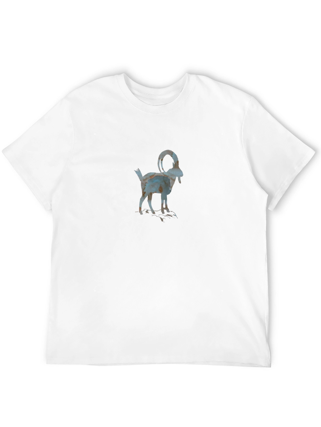 Black T-Shirt with Goat Graphic