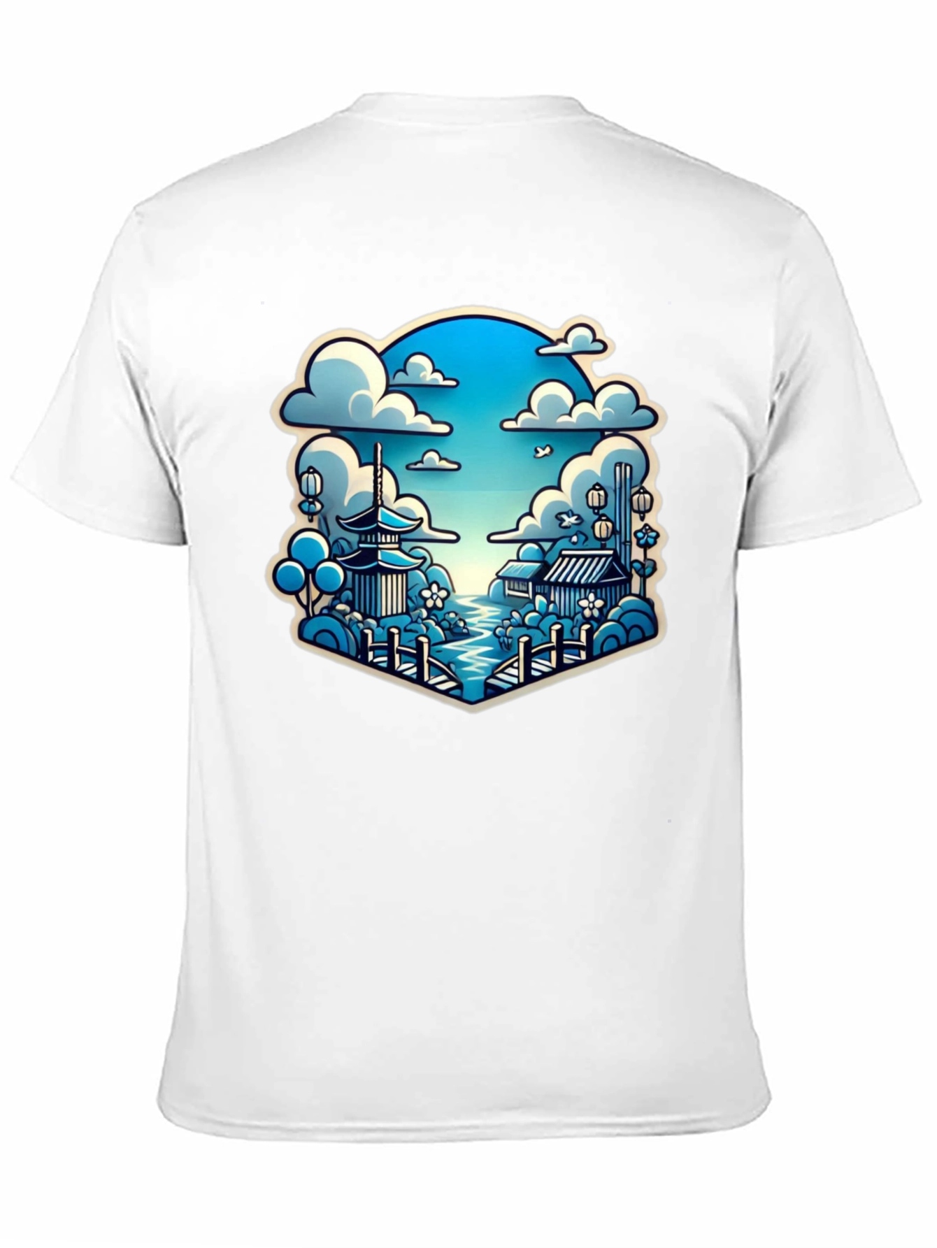 Japanese Scene Graphic Tee - Black