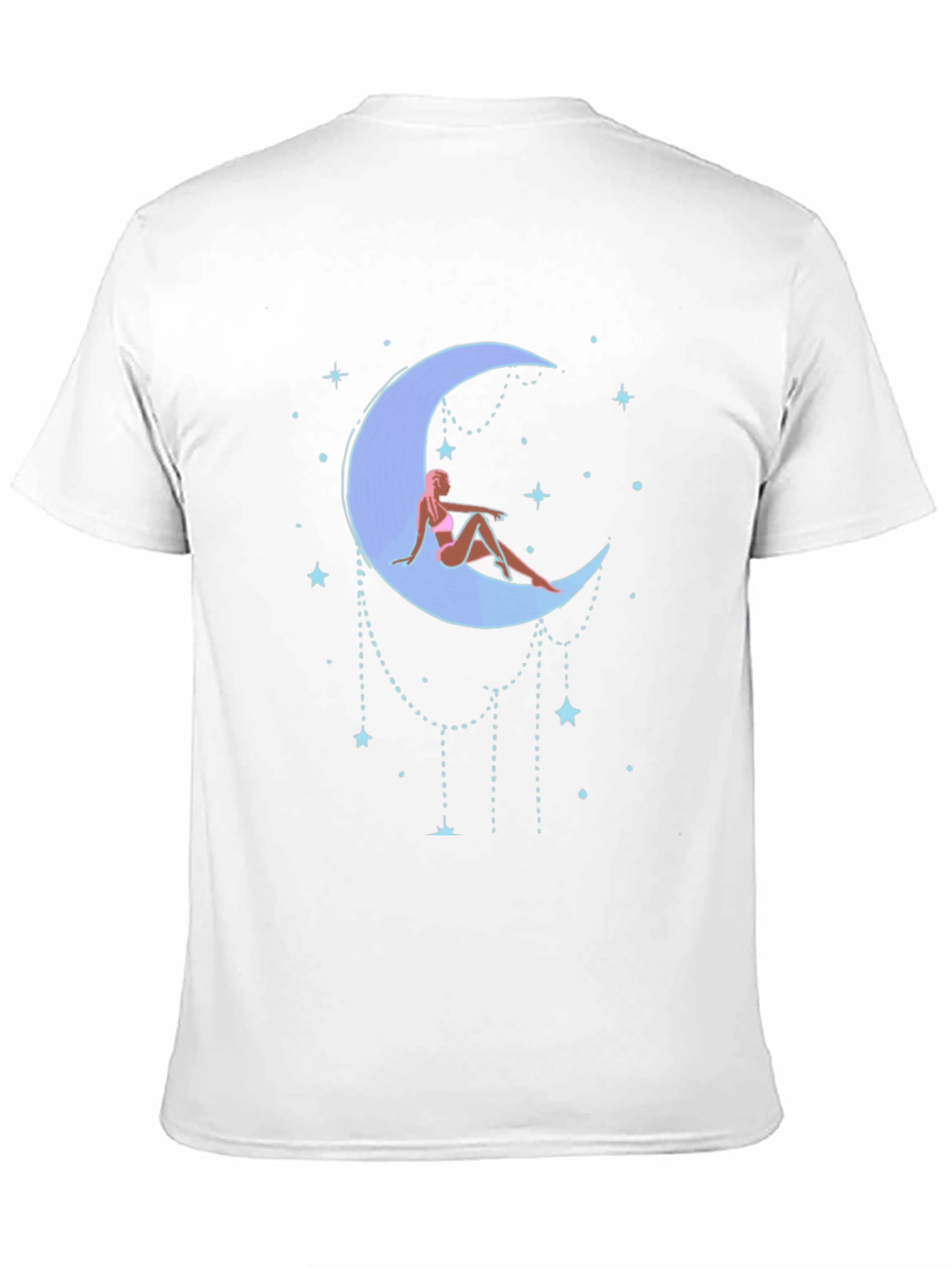 Moon Goddess Graphic Tee - Black Cotton T-Shirt