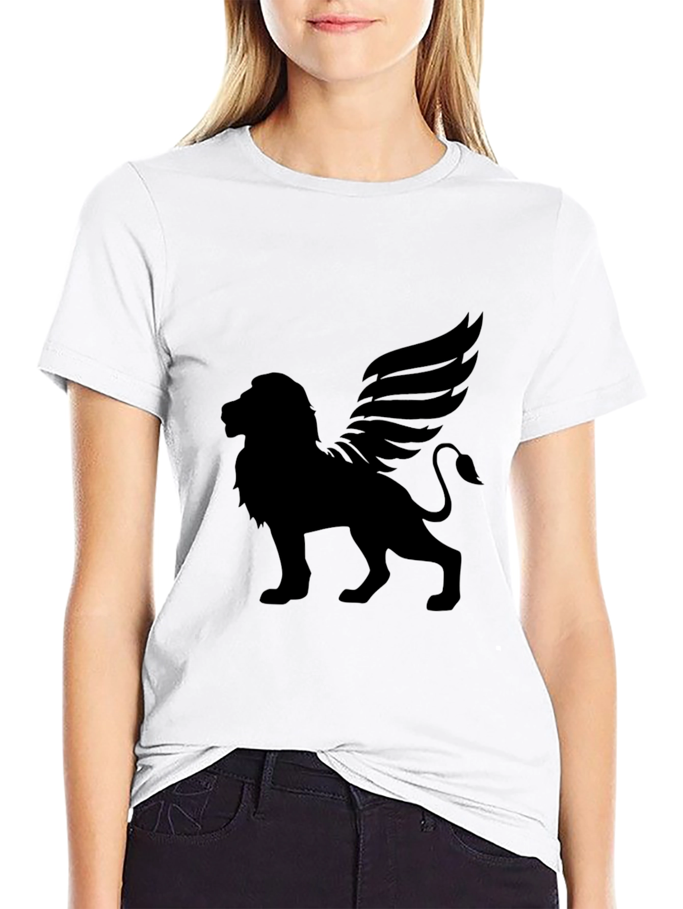 Winged Lion Black T-Shirt - Unique Graphic Tee