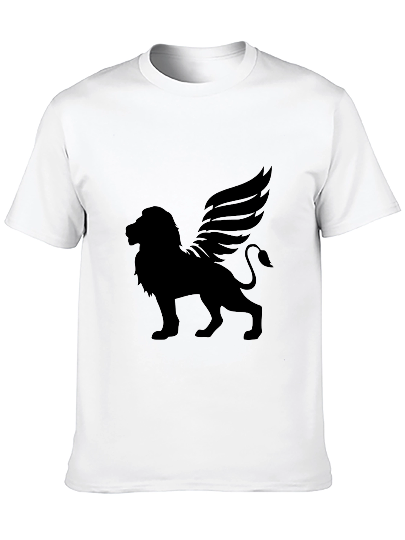 Winged Lion Black T-Shirt - Unique Graphic Tee