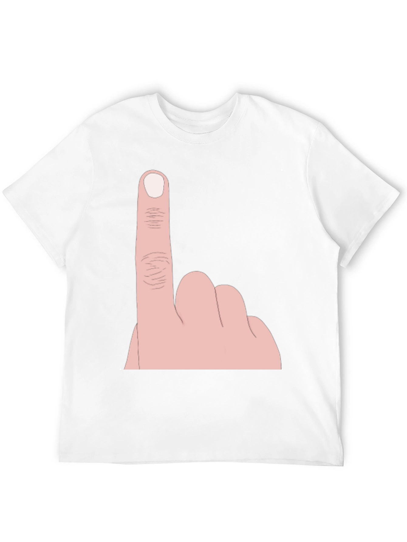 Funny Number One Hand Gesture Graphic Tee - Black