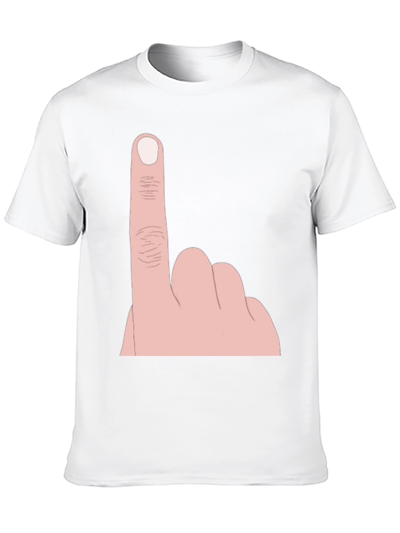 Funny Number One Hand Gesture Graphic Tee - Black