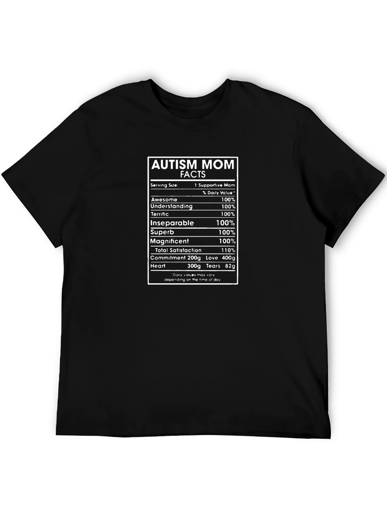 Autism Mom Facts T-Shirt: Supportive Awesome Understanding