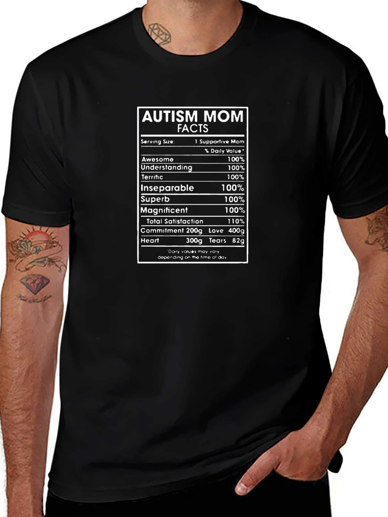 Autism Mom Facts T-Shirt: Supportive Awesome Understanding