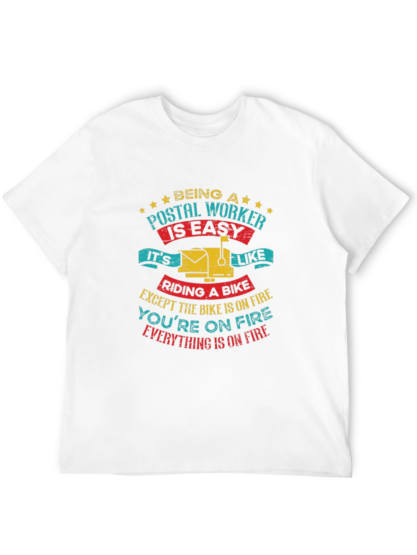 Postal Worker On Fire Graphic Tee