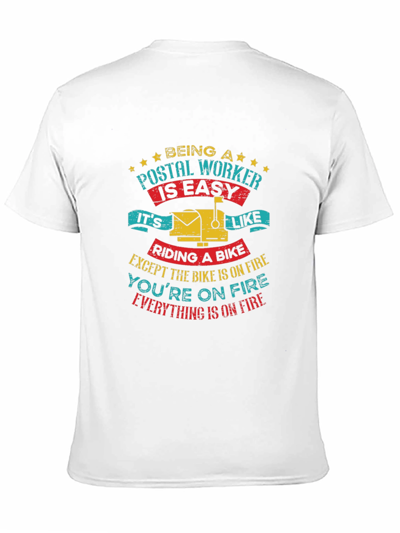 Postal Worker On Fire Graphic Tee
