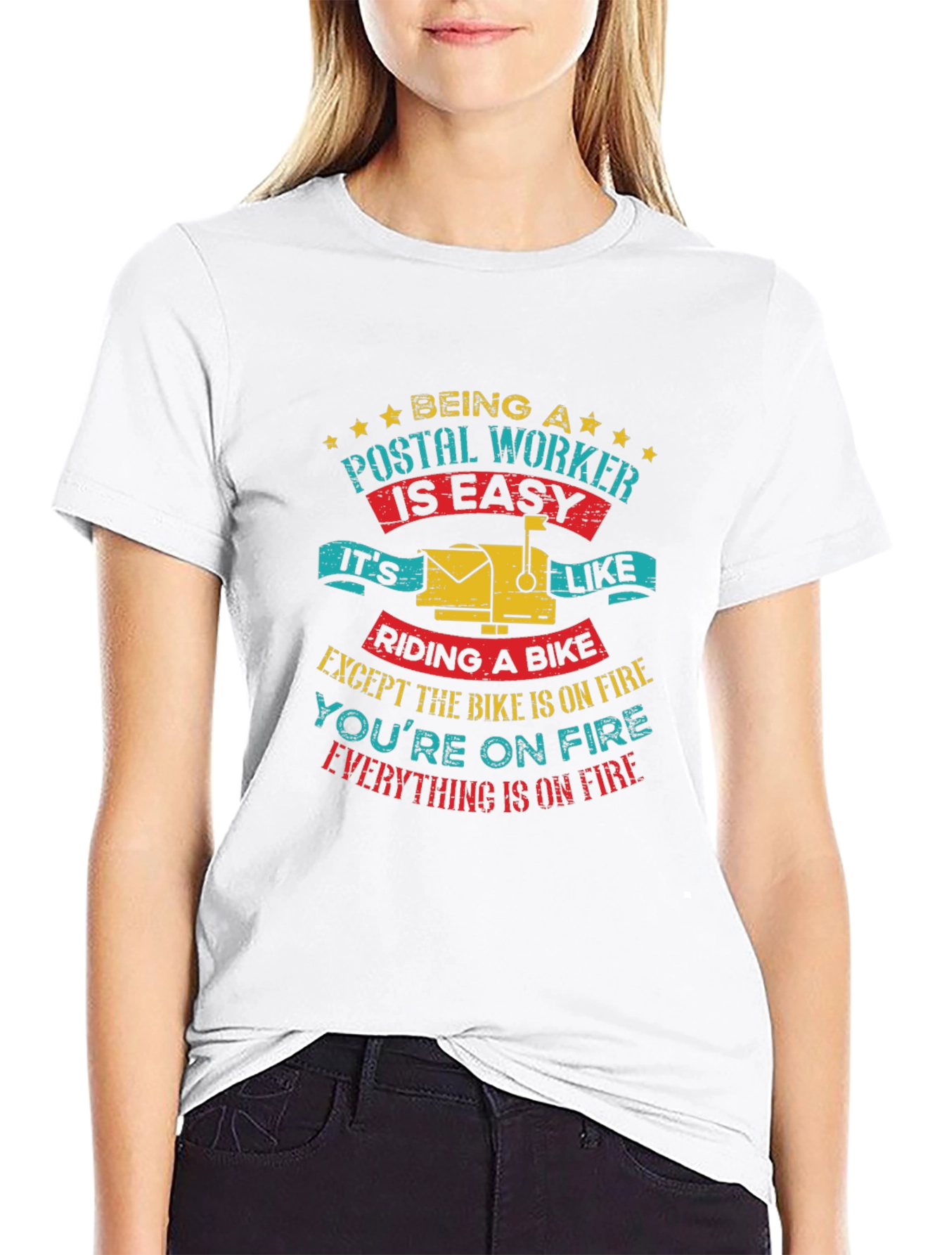 Postal Worker On Fire Graphic Tee
