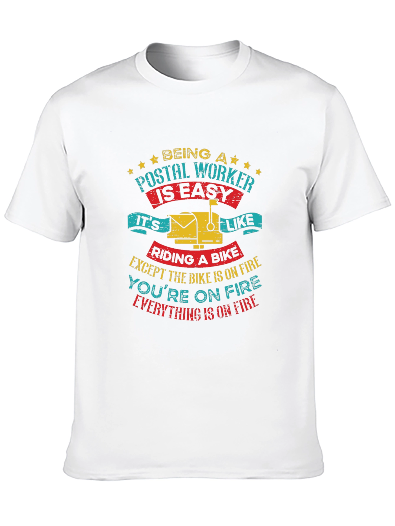 Postal Worker On Fire Graphic Tee