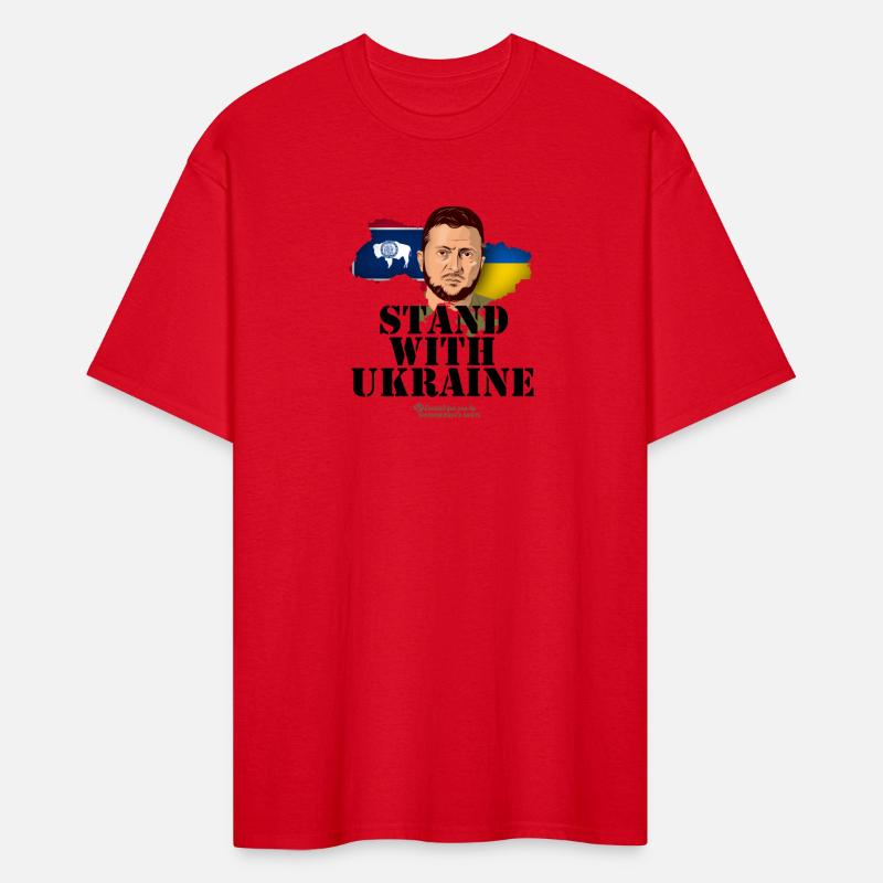 Ukraine Wyoming Flags Zelensky