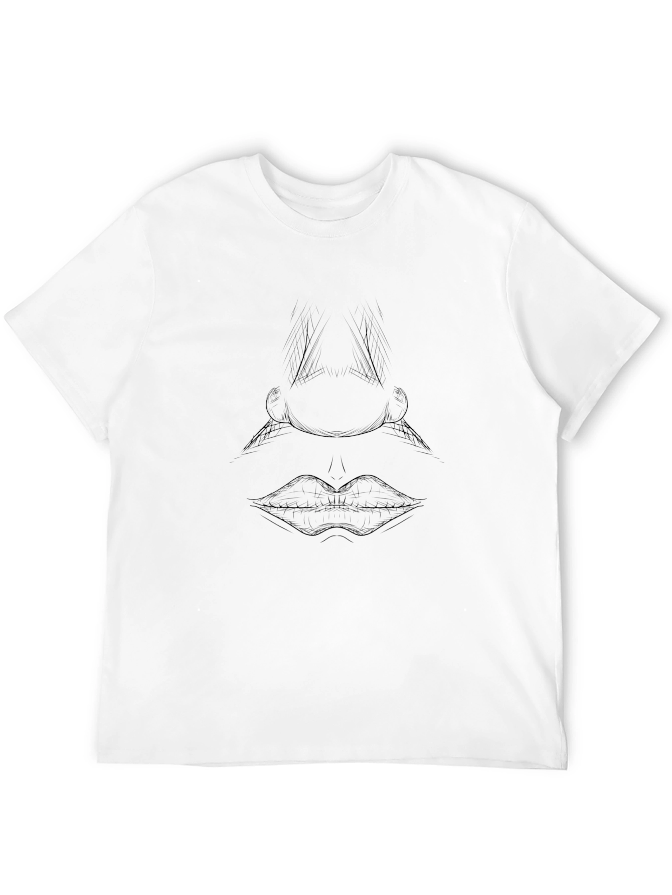 Abstract Face Sketch Tee - Modern Art Shirt