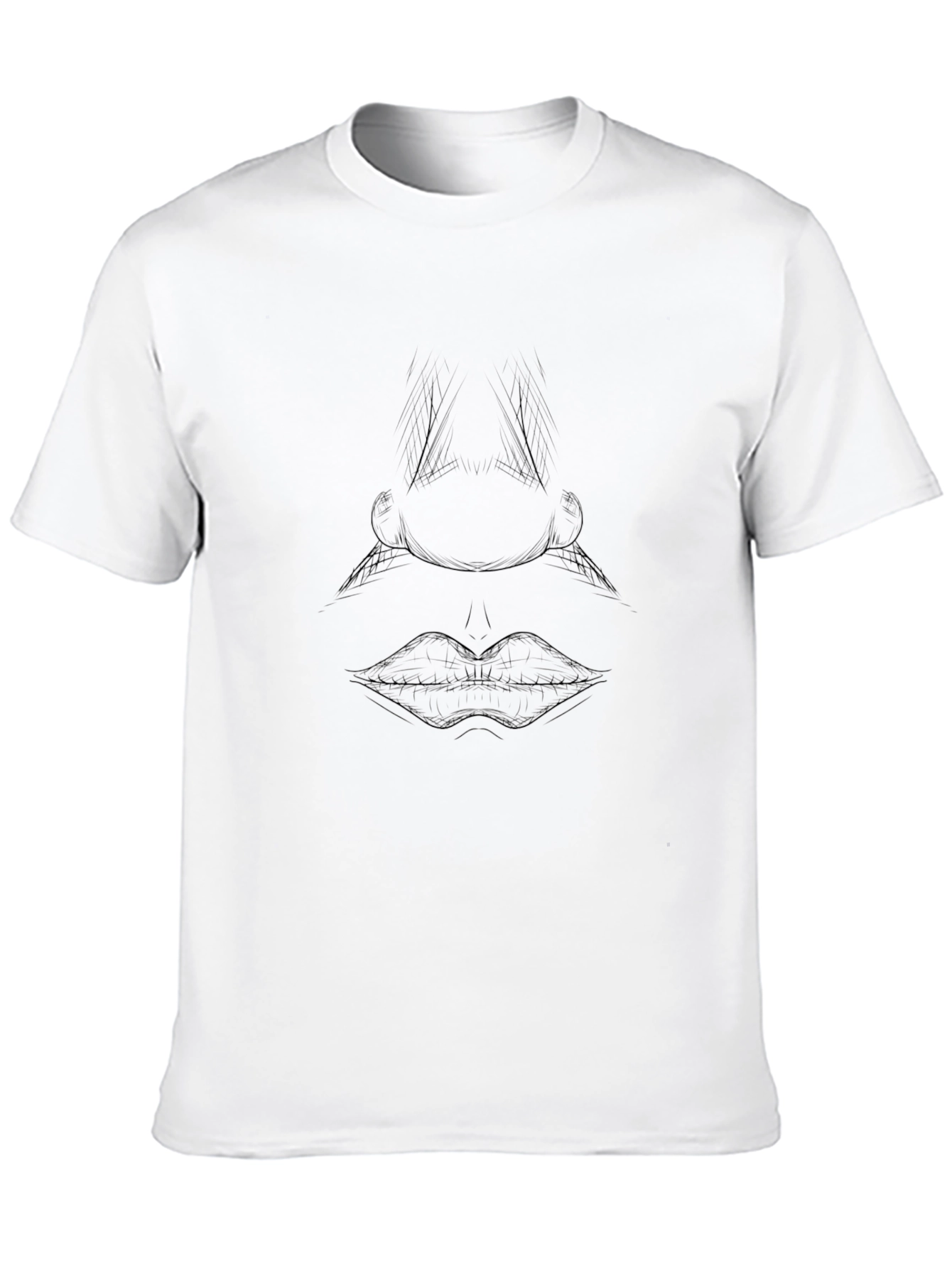 Abstract Face Sketch Tee - Modern Art Shirt