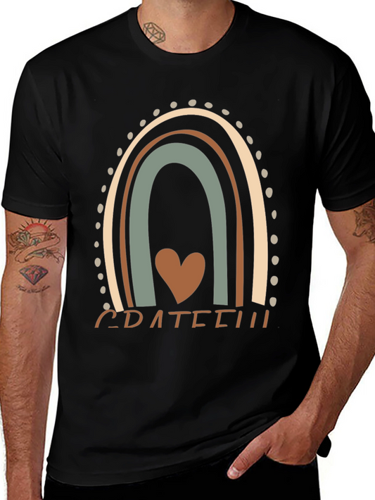 Grateful Rainbow Heart Graphic Tee - Unisex