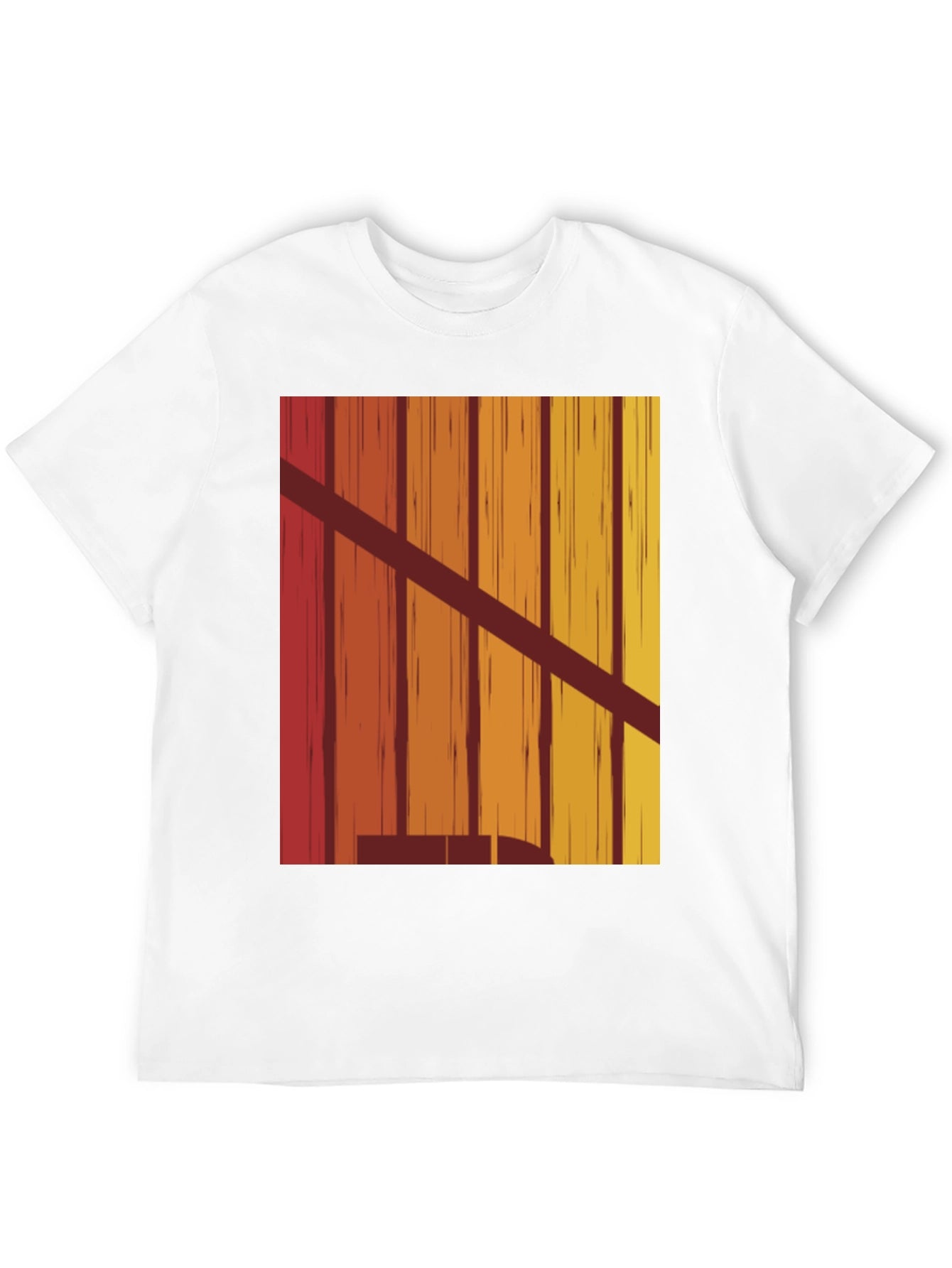 Retro Vertical Stripe Graphic Tee